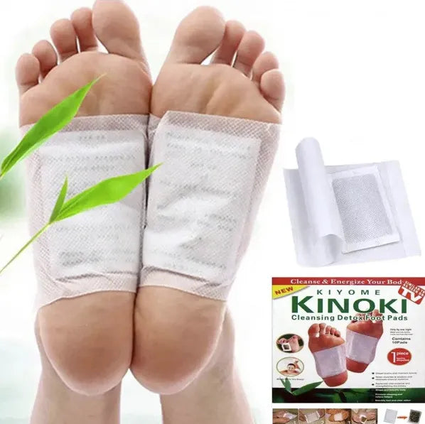 Set 50 Plasturi Detoxifianți Kinoki pentru Tălpi cu Turmalină, Vitamina C și E