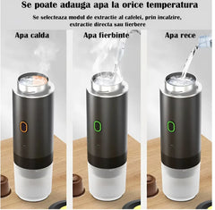 Espressor Portabil pentru Cafea - Compatibil cu Capsule Nespresso și Dolce Gusto