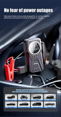 Starter auto portabil 3000A cu compresor aer si power bank multifunctional