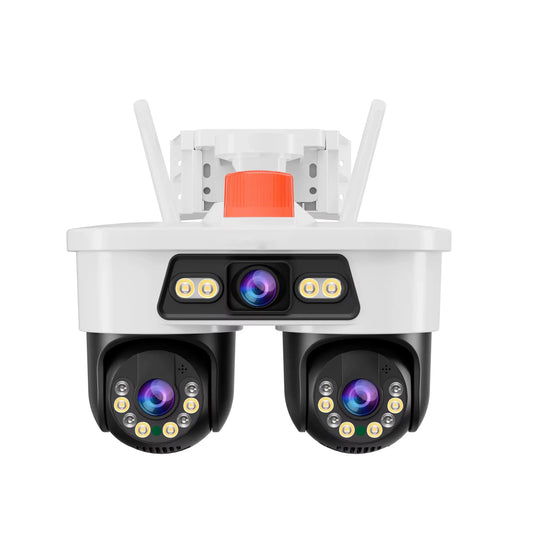 Camera WiFi cu 3 Lentile pentru Supraveghere Exterior și Monitorizare Inteligentă