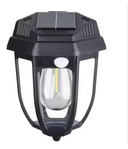 Lampă Solară 2-în-1 Stil Retro cu Țăruș pentru Grădină - imagine 4