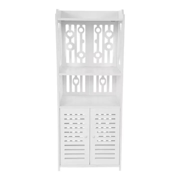 Dulap baie impermeabil 90cm cu rafturi deschise alb - imagine 2
