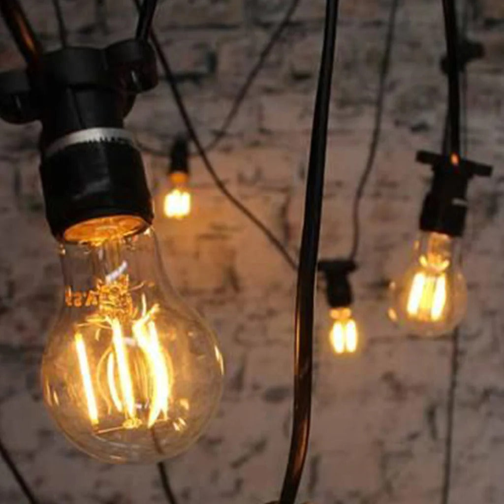 Ghirlandă Luminoasă Exterior 20m cu 40 Becuri LED E27 pentru Terasă și Grădină