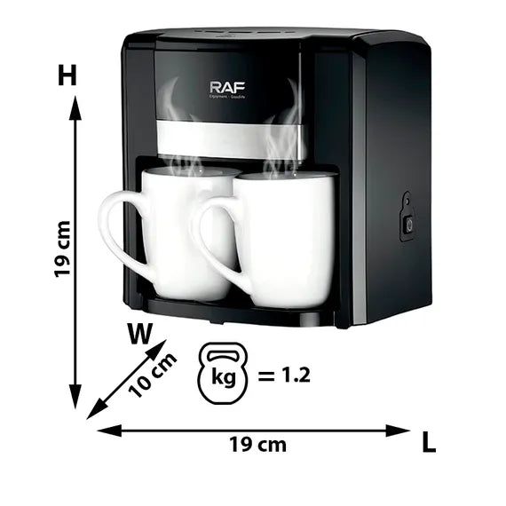 Mini Cafetieră Electrică, 600W, Cană din Sticlă, Filtru Reutilizabil, Design Compact - imagine 3
