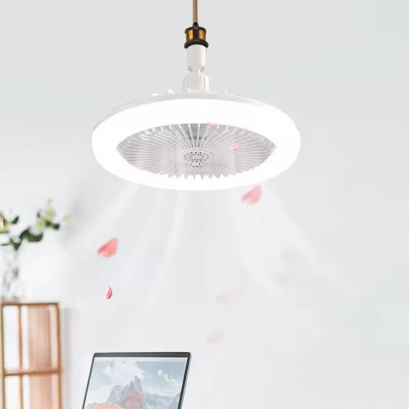 Ventilator de Tavan cu LED, Dulie E27, 30W, 3 Trepte de Viteză, Telecomandă Inclusă