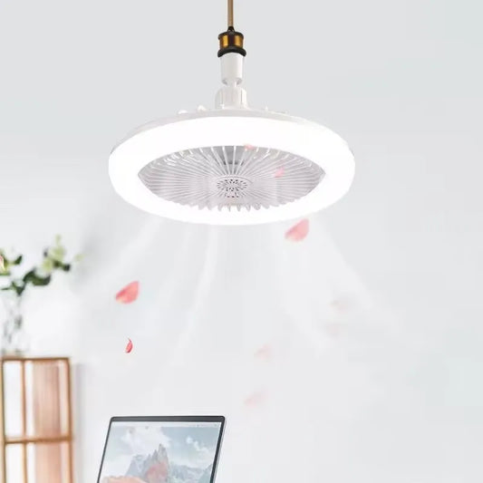 Ventilator de Tavan cu LED, Dulie E27, 30W, 3 Trepte de Viteză, Telecomandă Inclusă