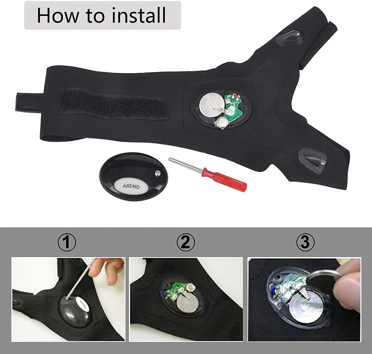 Mănușă cu Lanternă LED – 2 LED-uri Integrate - imagine 4