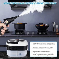 Aparat de Curățat cu Abur, 2500W, Rezervor 1L, 14 Accesorii, Presiune Înaltă,