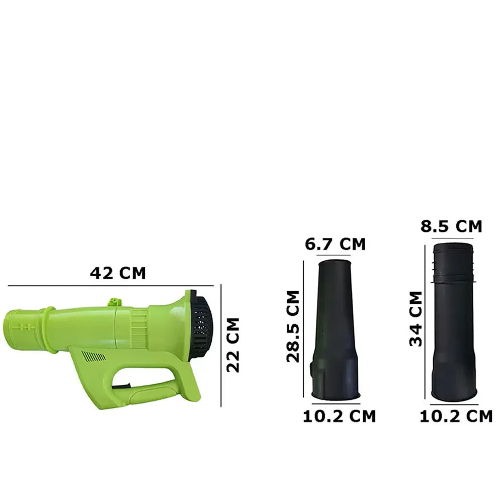Suflantă Electrică de Frunze cu 2 Acumulatori – Putere Mare 3500W, 12.000 RPM - imagine 6