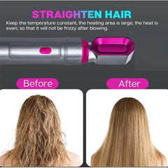 Set Perie de Păr 5 în 1, 1000W – Uscare, Ondulare și Volum cu Capete Detașabile