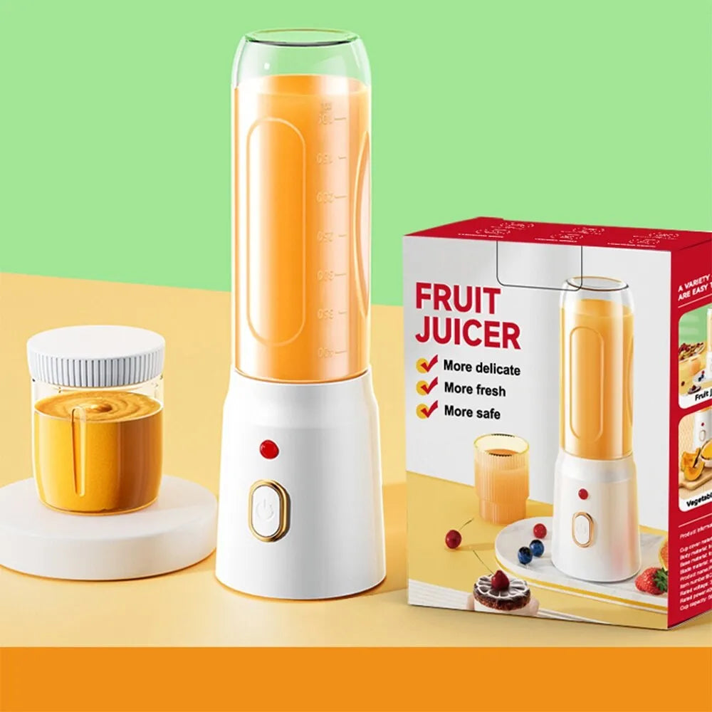 Set blender portabil 40W, 10 lame, 1500mAh, alb - imagine 5