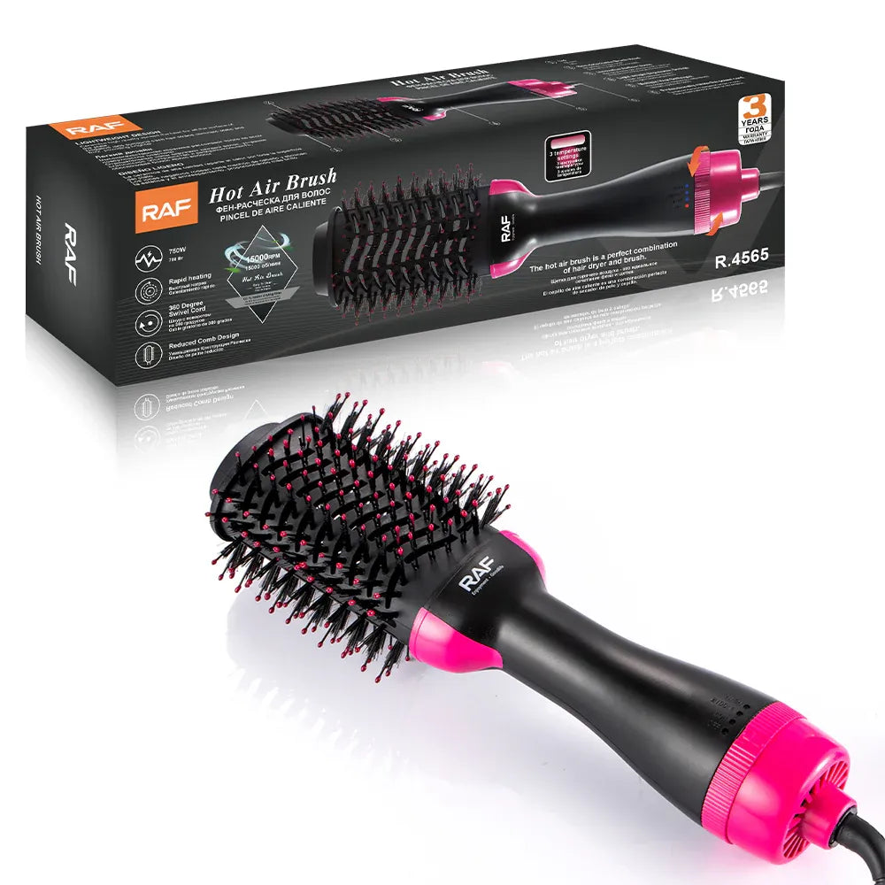 Perie cu Aer Cald 6 în 1, 1200W, pentru Uscare, Îndreptare, Ondulare și Volum, 6 Accesorii - imagine 2