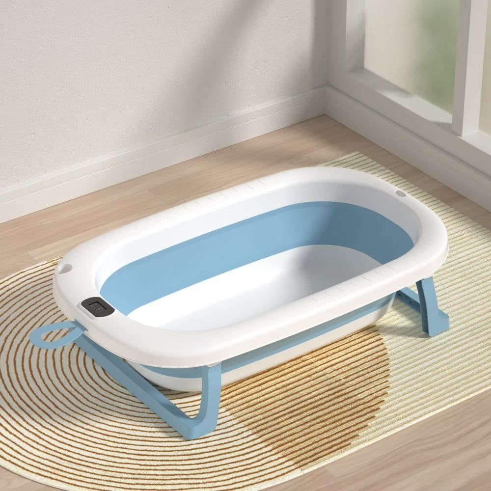 Cădiță Pliabilă pentru Bebeluși cu Termometru Digital și Design Ergonomic - imagine 5