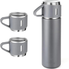 Set termos 500 ml cu 3 cesti din inox, ideal pentru calatorii si activitati in aer liber
