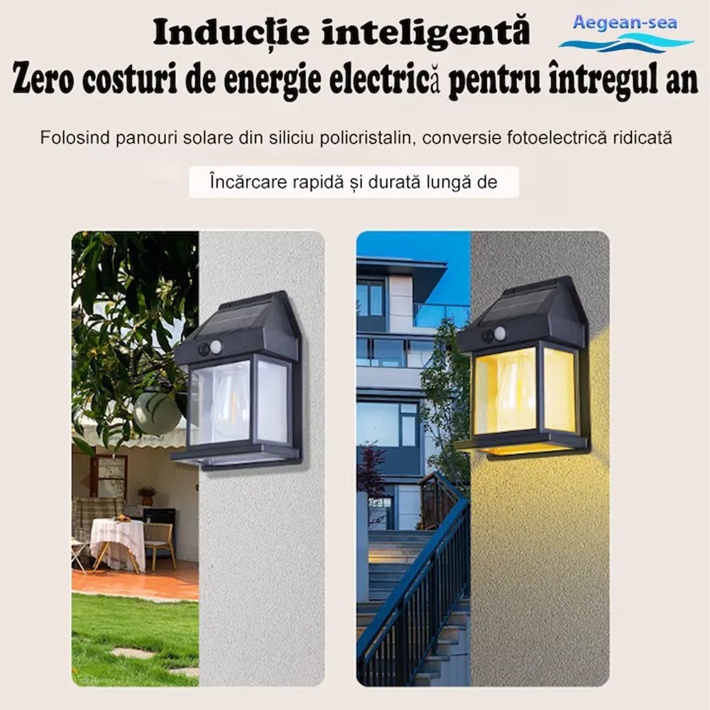 Lampă Solară Exterior LED IP65 Impermeabilă pentru Grădină și Terasă - imagine 4