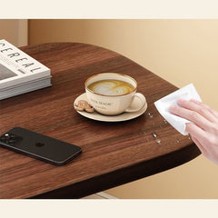 Măsuță de Cafea Rotativă cu Înălțime Reglabilă și Cadru Metalic