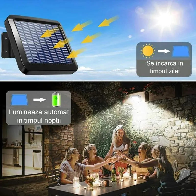 Lampa solara LED, senzor de miscare si lumina, 260 LM, rezistenta la apa - imagine 5