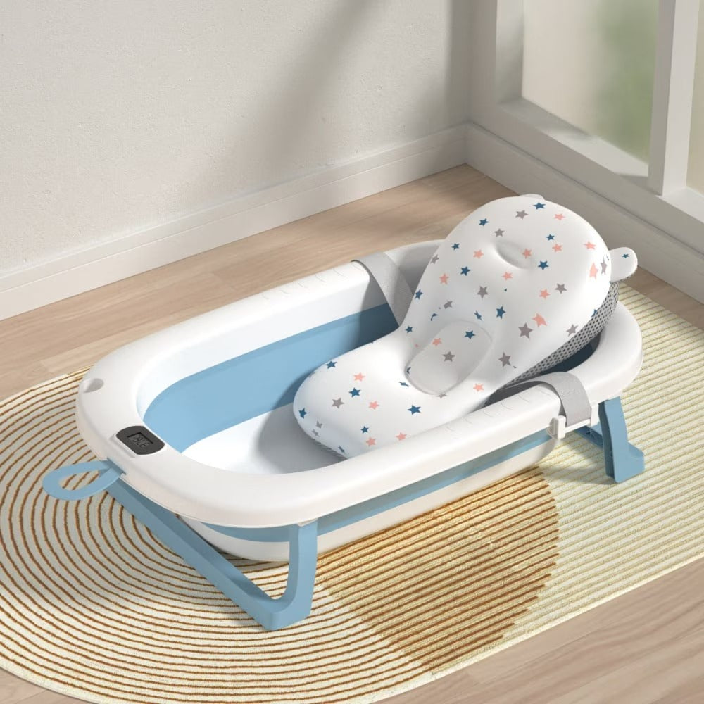 Cădiță Pliabilă pentru Bebeluși cu Termometru Digital și Design Ergonomic - imagine 6