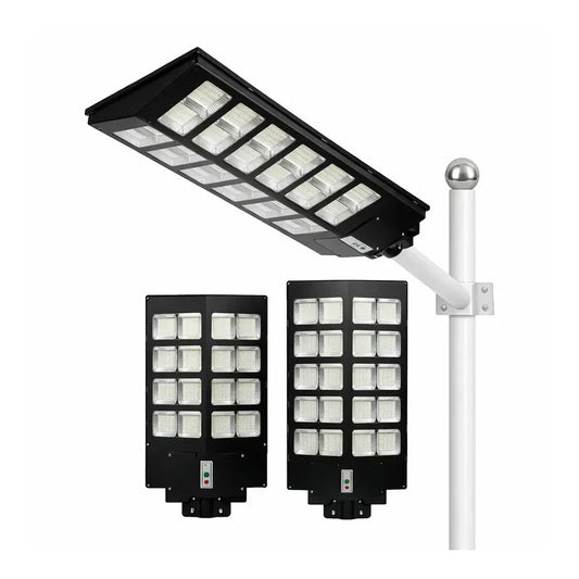 Lampa Solara Stradala Dubla 800W cu Telecomanda si Suport Metalic