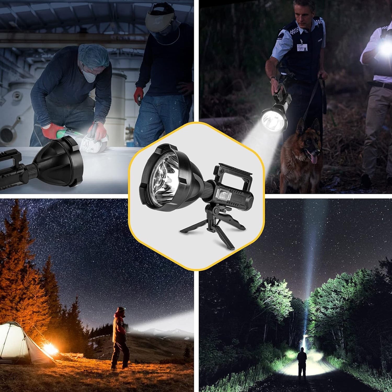 Lanternă LED Mare Portabilă cu Trepied