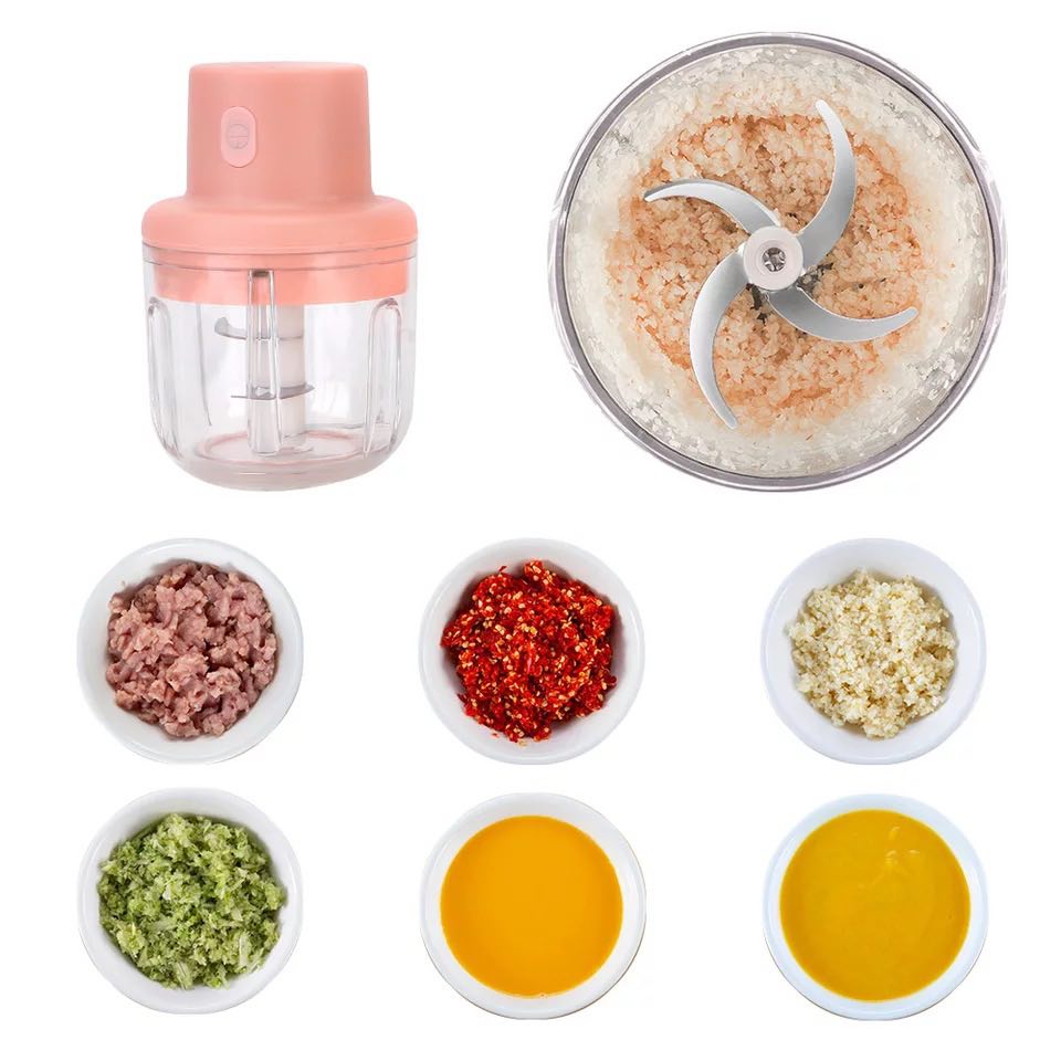 Mini Tocător Electric Portabil – 250ml, 45W, Încărcare USB - imagine 4