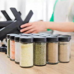 Set 18 Recipiente pentru Condimente cu Suport Rotativ - Promagg.ro