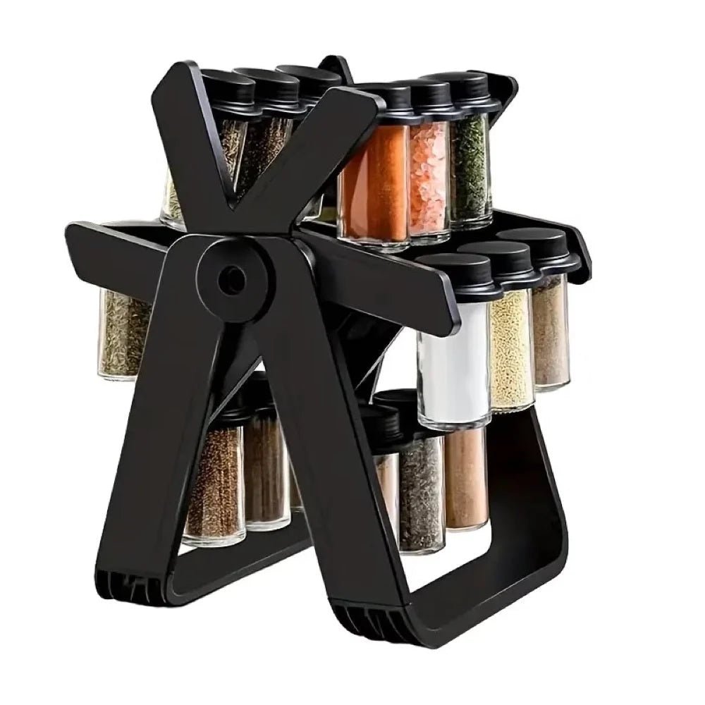 Set 18 Recipiente pentru Condimente cu Suport Rotativ - Promagg.ro