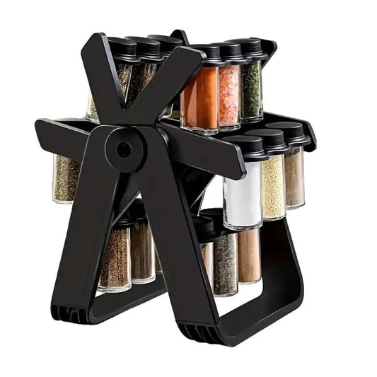 Set 18 Recipiente pentru Condimente cu Suport Rotativ - Promagg.ro