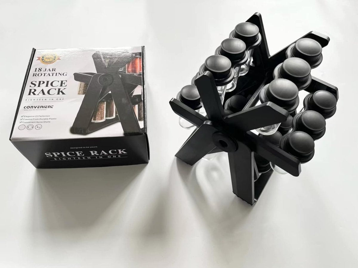 Set 18 Recipiente pentru Condimente cu Suport Rotativ - Promagg.ro