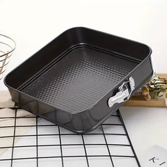 Set 3 Forme pentru Prăjituri, Inima, Patrat, Rotund, Baza detasabila, acoperire antiaderenta, 24 cm/26 cm/28 cm - Promagg.ro