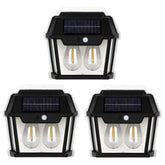 Set 3 Lampi Solare de Perete cu 2 Becuri Tip Clasic LED cu Senzor de Mișcare - Promagg.ro