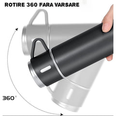 Caracteristici termos 500ml - capac etanș, păstrare temperatură 12h cald/rece, material inox