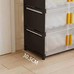 Dulap Pliabil de Depozitare cu 7 Rafturi, Fără Instalare, pentru Casă, Bucătărie și Baie, 126 x 57 x 30.5 cm