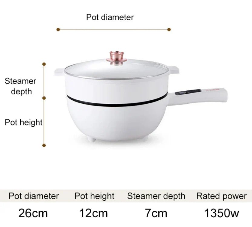 Tigaie electrica 26cm, inteligenta, multifunctionala 3L - Promagg.ro