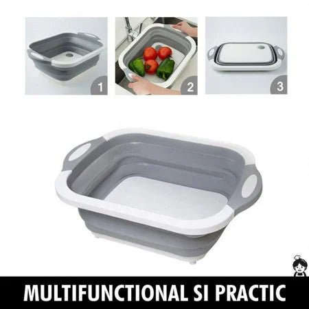 Tocator 3 in 1 multifunctional, pliabil, scurgator, uscator pentru alimente - Promagg.ro
