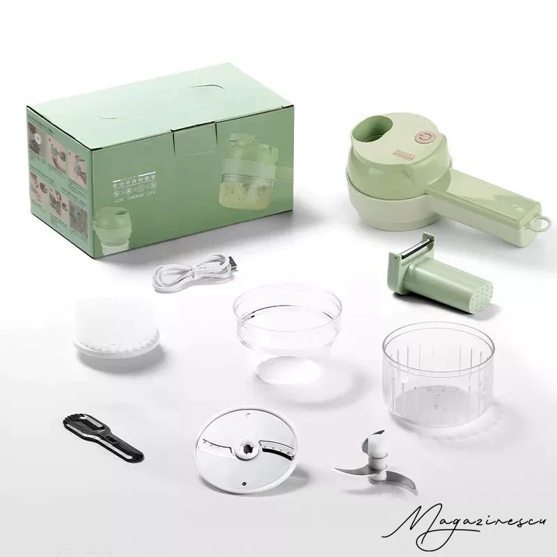 Tocator si maruntitor electric pentru alimente si legume 4 in 1 - Promagg.ro