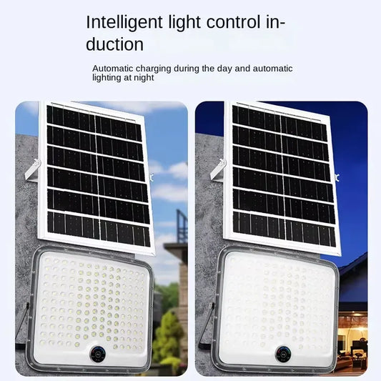 Proiector Solar LED Exterior cu Panou Separat – IP65, Senzor Mișcare
