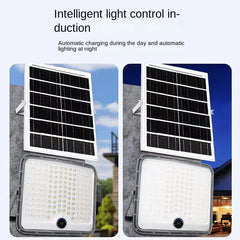 Proiector Solar LED Exterior cu Panou Separat – IP65, Senzor Mișcare