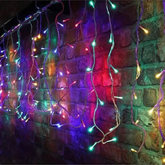 Instalatie Craciun 25 metri turturi, franjuri inegali cu 500 LED-uri