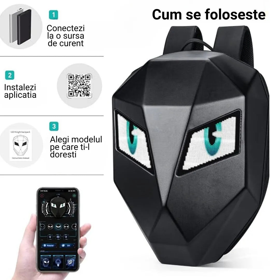 Rucsac Moto cu Ecran LED Personalizat și Multiple Moduri de Afișare - imagine 4