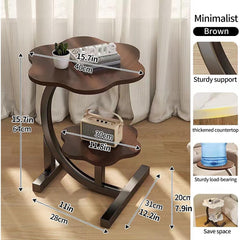 Măsuță Laterală cu 2 Niveluri pentru Living, Dormitor sau Birou