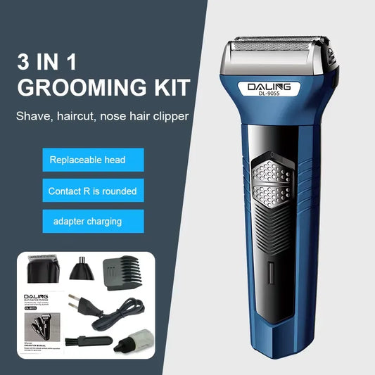 Aparat de Tuns 3 în 1, Fără Fir, Capete Interschimbabile