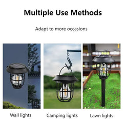 Lampă Solară de Grădină 2-în-1 cu Montaj pe Sol și Perete