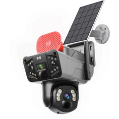 Cameră de Supraveghere 4G 8MP, Dual Lens