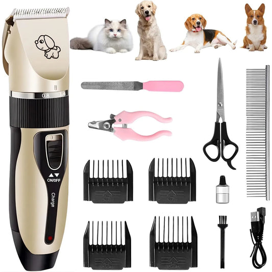 Set Mașină Profesională de Tuns Animale Fără Fir