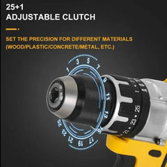 Mașină de Găurit și Înșurubat cu Percuție 48V, 500W – Cuplu 100Nm, 2 Acumulatori, 30 Accesorii