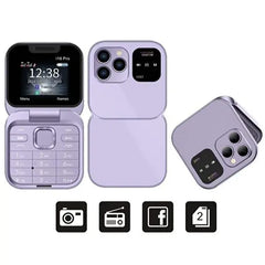 Telefon Mobil Mini cu Ecran Dublu