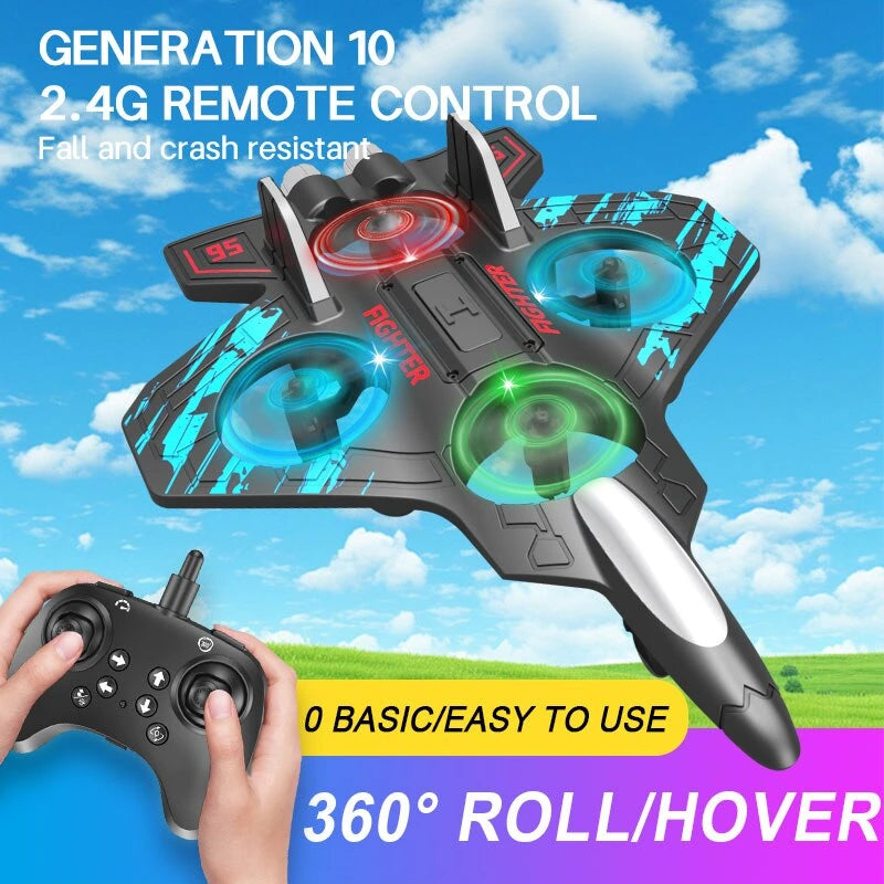 Avion cu Telecomandă pentru Acrobații 360°, Lumini LED, Design Aerodinamic - imagine 3