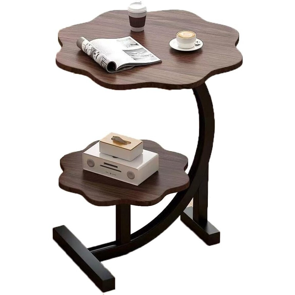 Măsuță Laterală cu 2 Niveluri pentru Living, Dormitor sau Birou