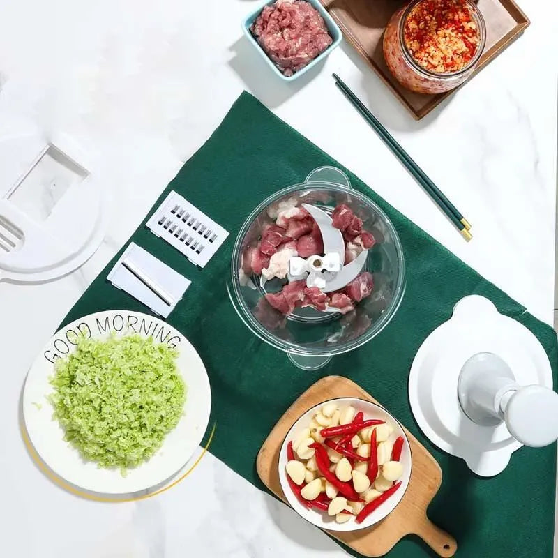 Mașină de tocat legume manuală tip presare multifuncțională - imagine 6